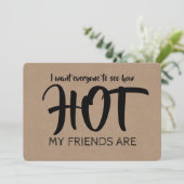 熱いおもしろい花嫁のメイド/メイド・オブ・オーナー（花嫁付き添い人）提案 招待状 (スタンド正面)