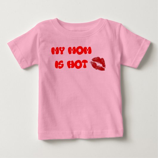 熱いお母さん ベビーTシャツ (正面)