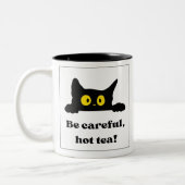 熱いお茶のマグに気を付ける ツートーンマグカップ (左)