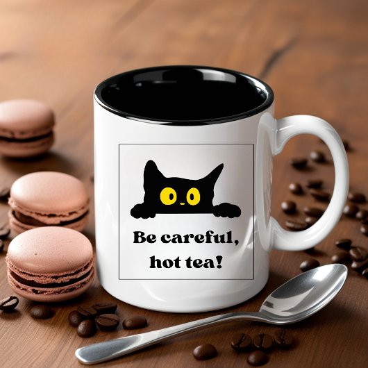 熱いお茶のマグに気を付ける ツートーンマグカップ