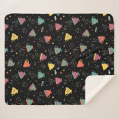 熱いお茶カップ、カラフルマグパターン シェルパブランケット (正面(横))