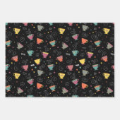 熱いお茶、カラフルコーヒーマグ蒸し ラッピングペーパーシート (正面)