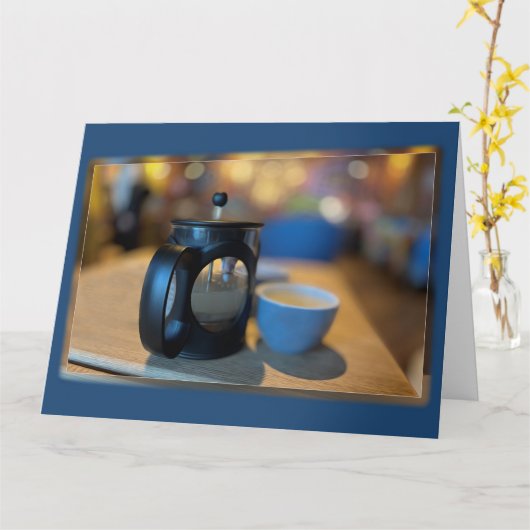 熱いお茶 カード (黄色い花)