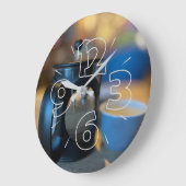 熱いお茶 ラージ壁時計 (傾斜)