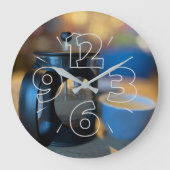 熱いお茶 ラージ壁時計 (正面)