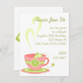 熱いお茶 招待状 (正面/裏面)