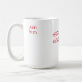 熱いかっこい援助のマグ コーヒーマグカップ (左)