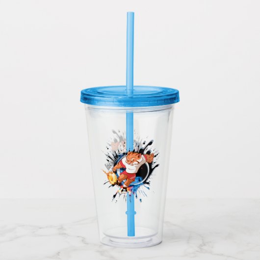 熱いみたいに蹴れ。漫画サッカー アクリルタンブラー (正面)