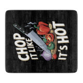 熱いように切る – おもしろい料理デザイン カッティングボード (正面)