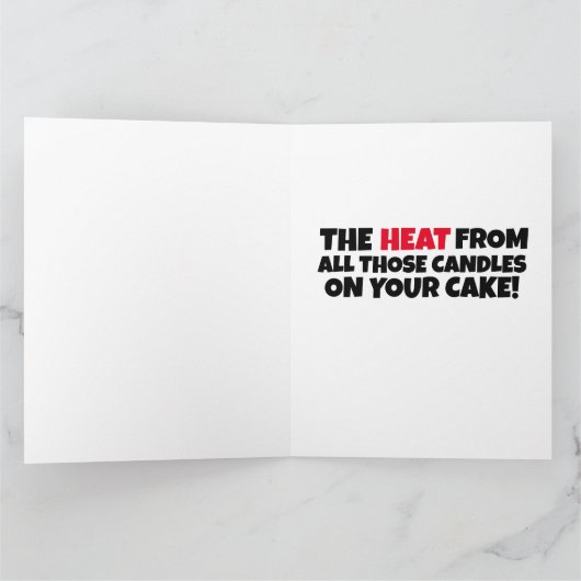 熱いアジアの女の子のおもしろい誕生日ビッグカード彼のために カード (内部)