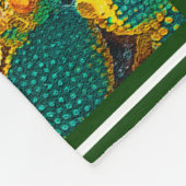 熱いアフリカ砂漠サボテンの植物とげだらけの梨 フリースブランケット (角)