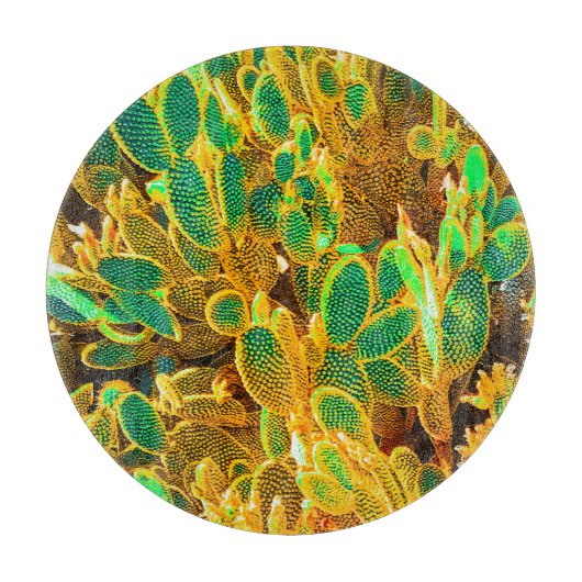 熱いアフリカ砂漠サボテン植物とげのある梨 カッティングボード (正面)