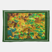 熱いアフリカ砂漠サボテン植物とげのある梨 キッチンタオル (横)