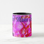 熱いエレガントピンクの明るい赤紫色ピンクの紫色の花 マグカップ (中央)