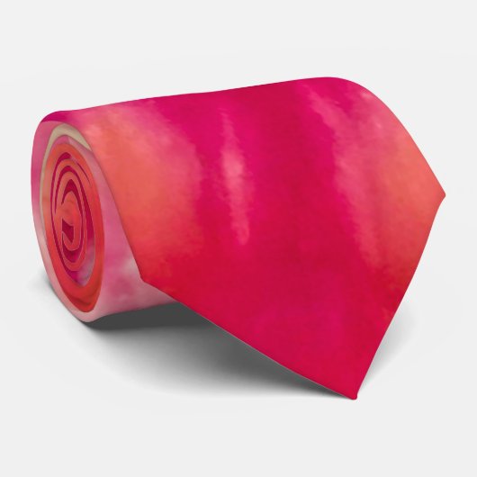 熱いオレンジとマゼンタスワールメンズタイの絞り染め ネクタイ (ロール)
