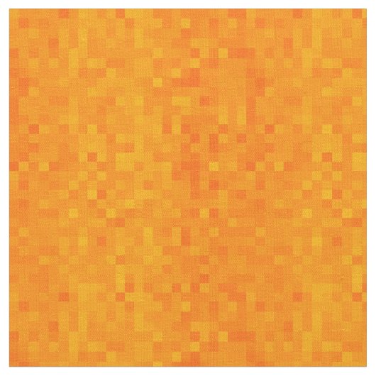 熱いオレンジ色のモザイクパターン ファブリック (クローズアップ)