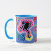 熱いカエルの波2の調子のコーヒー・マグ マグカップ (左)