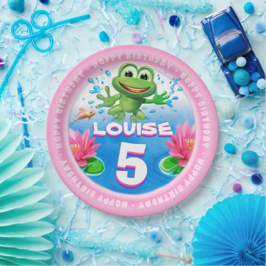 熱いカエルの紙のパーティーを跳躍させて9インチをめっきして下さい ペーパープレート (パーティー)