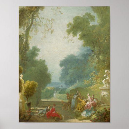 熱いカクテルのゲーム – フラゴナード(c.1775) ポスター (正面)