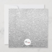 熱いキス シルバー モダンチック バチェロレッテパーティー 招待状 (裏面)