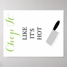 熱いキッチンデコのようにチョップ