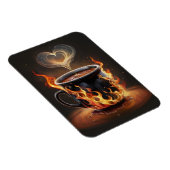 熱いクリスマスコーヒーカップとハートスチームアート マグネット (右側)