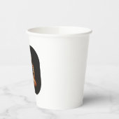 熱いクリスマスコーヒーカップとハートスチームアート 紙コップ (左)