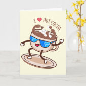 熱いココアが大好き カード (黄色い花)