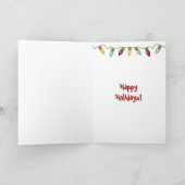 熱いココアのクリスマスのジンジャーブレッドマン シーズンカード (内部)