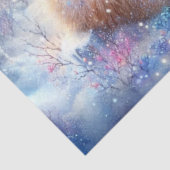 熱いココアの切り離しを持つ居心地の良い冬のホッキョクグマ 薄葉紙 (詳細)