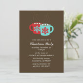 熱いココア休日のパーティの招待状 招待状 (スタンド正面)