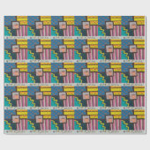 熱いココア絵画 ラッピングペーパー (フラット)