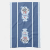 熱いコーヒーの夢を見る キッチンタオル (縦)