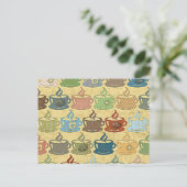 熱いコーヒーまたは紅茶 ポストカード (スタンド正面)