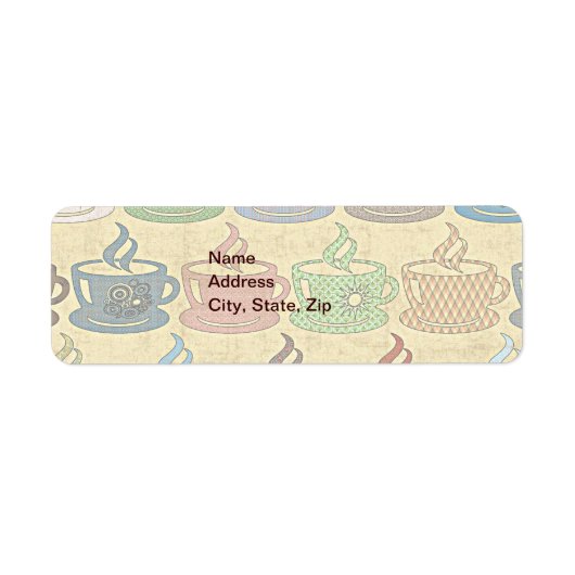 熱いコーヒーまたは紅茶 ラベル (正面)