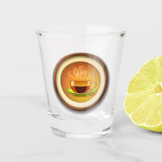熱いコーヒーを一杯。 ショットグラス (正面)