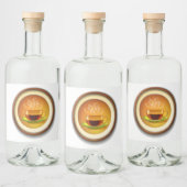 熱いコーヒーを一杯。 リキュールボトルラベル (ボトル)