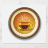 熱いコーヒーを一杯。 リキュールボトルラベル (シングルラベル)