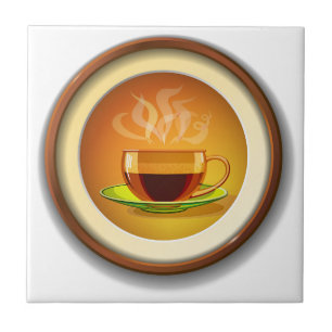 熱いコーヒーを1杯。 タイル