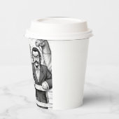 熱いコーヒーカップはバルクで利用可能 紙コップ (左)