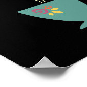 熱いコーヒーマグ、レトロなフローラ磁器ティーカップ ポスター (角)