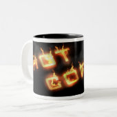 熱いコーヒー ツートーンマグカップ (正面左)