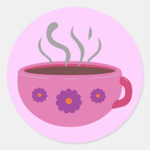 熱いコーヒー ラウンドシール