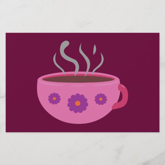 熱いコーヒー 便箋 (正面)