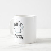 熱いコーヒ感じープをおもしろい作る コーヒーマグカップ (正面左)