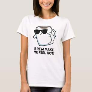 熱いコーヒ感じープをおもしろい作る Tシャツ
