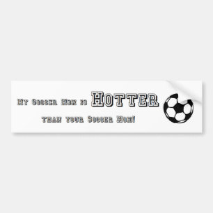 熱いサッカーのお母さんのバンパーステッカー バンパーステッカー