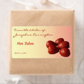 熱いサルサの缶詰になるラベル ラベル (インサイチュ)