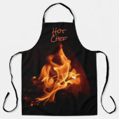 熱いシェフが炎を上げる エプロン (正面)