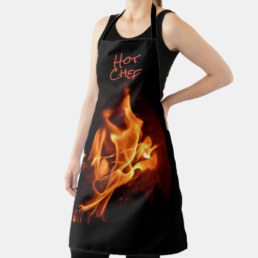 熱いシェフが炎を上げる エプロン (インサイチュ)